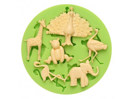 7ES 0047 Animal Themed Silicone Molds Fondant Mould for cake decorating