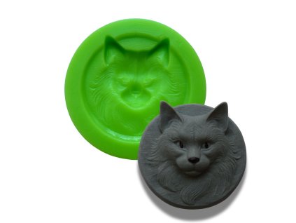 Silikonová formička hlava kočky