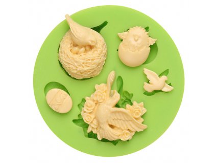 7ES 0110 Bird Lifecycle Series Round Silicone Molds Fondant Mould for cake decorating