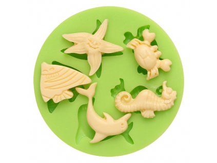 7ES 0413 Ocean Animal Series Silicone Molds Fondant Mould for cake decorating