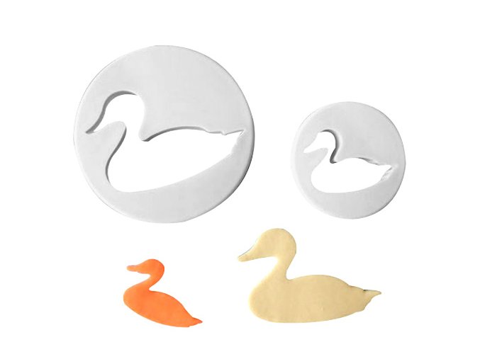 FP 118 swan fondant cake decorating cutter set of 2, icing cutter (1)
