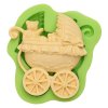 ES 1203 Baroque style baby teddy bear carriage Silicone Molds