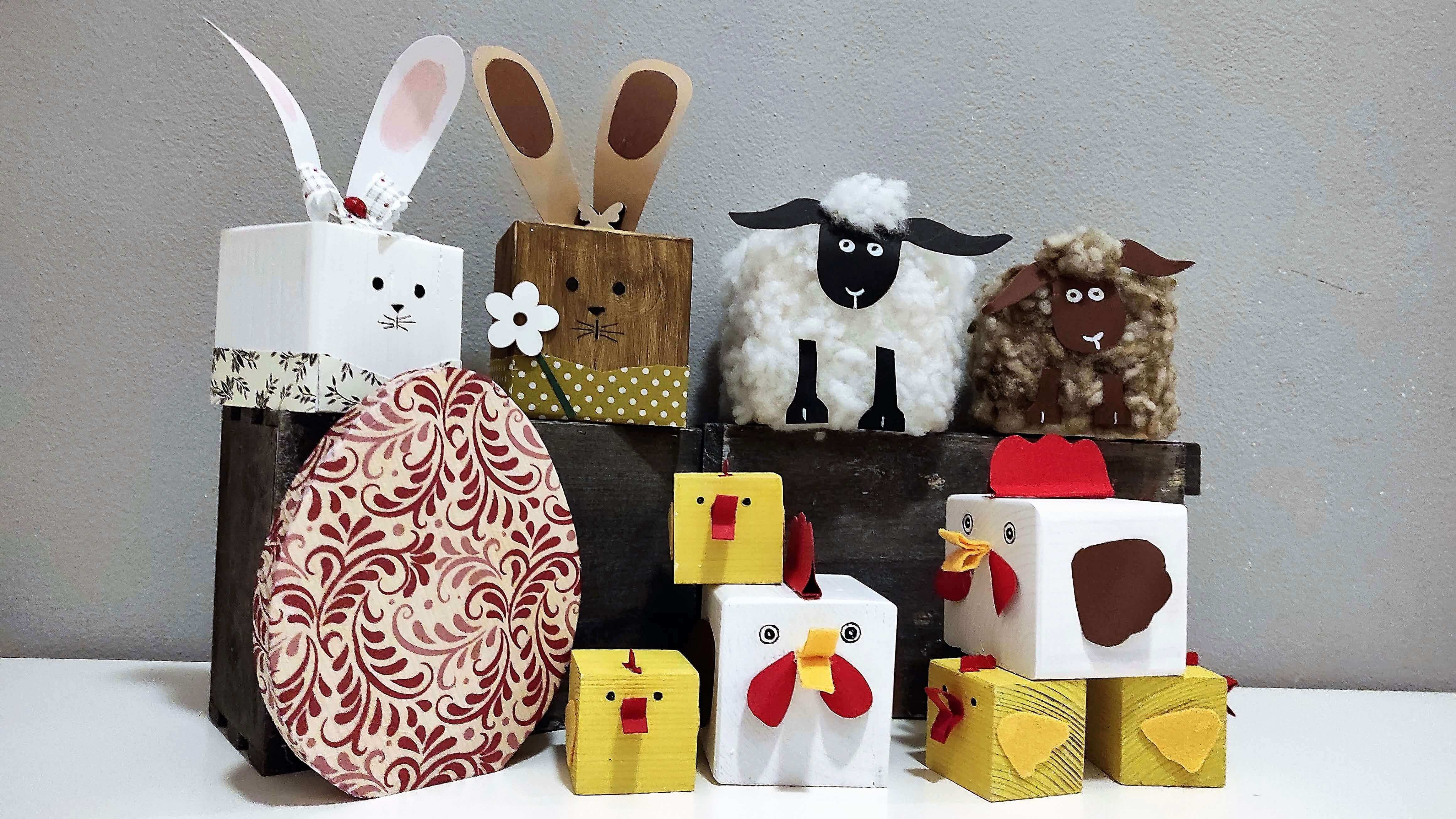 Velikonoční zvířátka z kostek