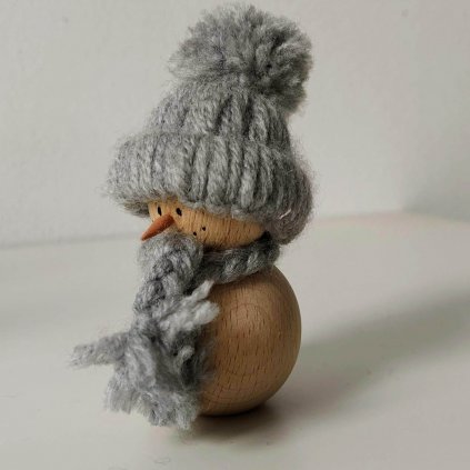 Sněhulák - sv.šedá - vánoční dekorace (Barva safírová-šedá)