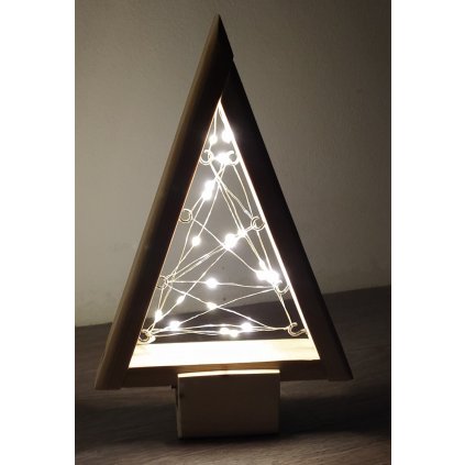 Stromek s LED světly - malý (Barva šedá lesk)
