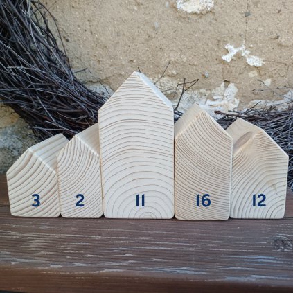 domečky ze sady 5 hluboké s čísly typů domečků