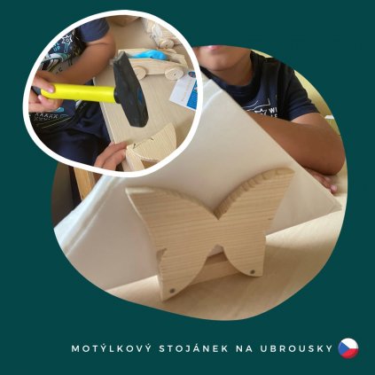 Diy sada dřevěný stojánek na ubrousky - motýl