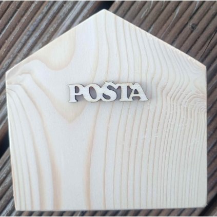 dřevěný nápis pošta - k tvoření