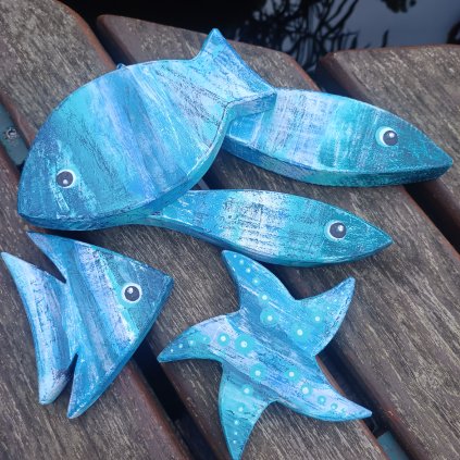 sada mořský svět - modrá dekorace