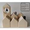 Domeček s komínkem (10x10cm) - 1 ks (Barva komínku zlatá, Výška 10 cm, Úprava přírodní)