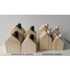 Domeček s komínkem (10x10cm) - 1 ks (Barva komínku zlatá, Výška 10 cm, Úprava přírodní)