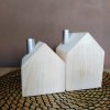 Domeček s komínkem (10x10cm) - 1 ks (Barva komínku zlatá, Výška 16 cm)