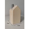 Domeček s komínkem (8x8cm) - 1 ks (Barva komínku zlatá, Výška 10 cm, Úprava přírodní)