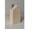 Domeček s komínkem (8x8cm) - 1 ks (Barva komínku zlatá, Výška 10 cm, Úprava přírodní)