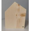 Domeček úzký - dřevěná dekorace (Tvar střechy U4, Výška 20 cm)