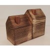 Domečky s komínkem - 2 ks (10x10cm) (Barva komínku zlatá, Úprava přírodní)