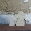 dřevěná houba typu hříbek - polotovar -velikost S a M u staré zdi