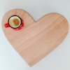 servírovací prkénko srdce - přírodní dřevěný dub
