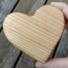 dřevěné srdce z masivního modřínu - ošetřeno olejem