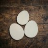 vajíčko z překližky na tmavé podlaze 3ks