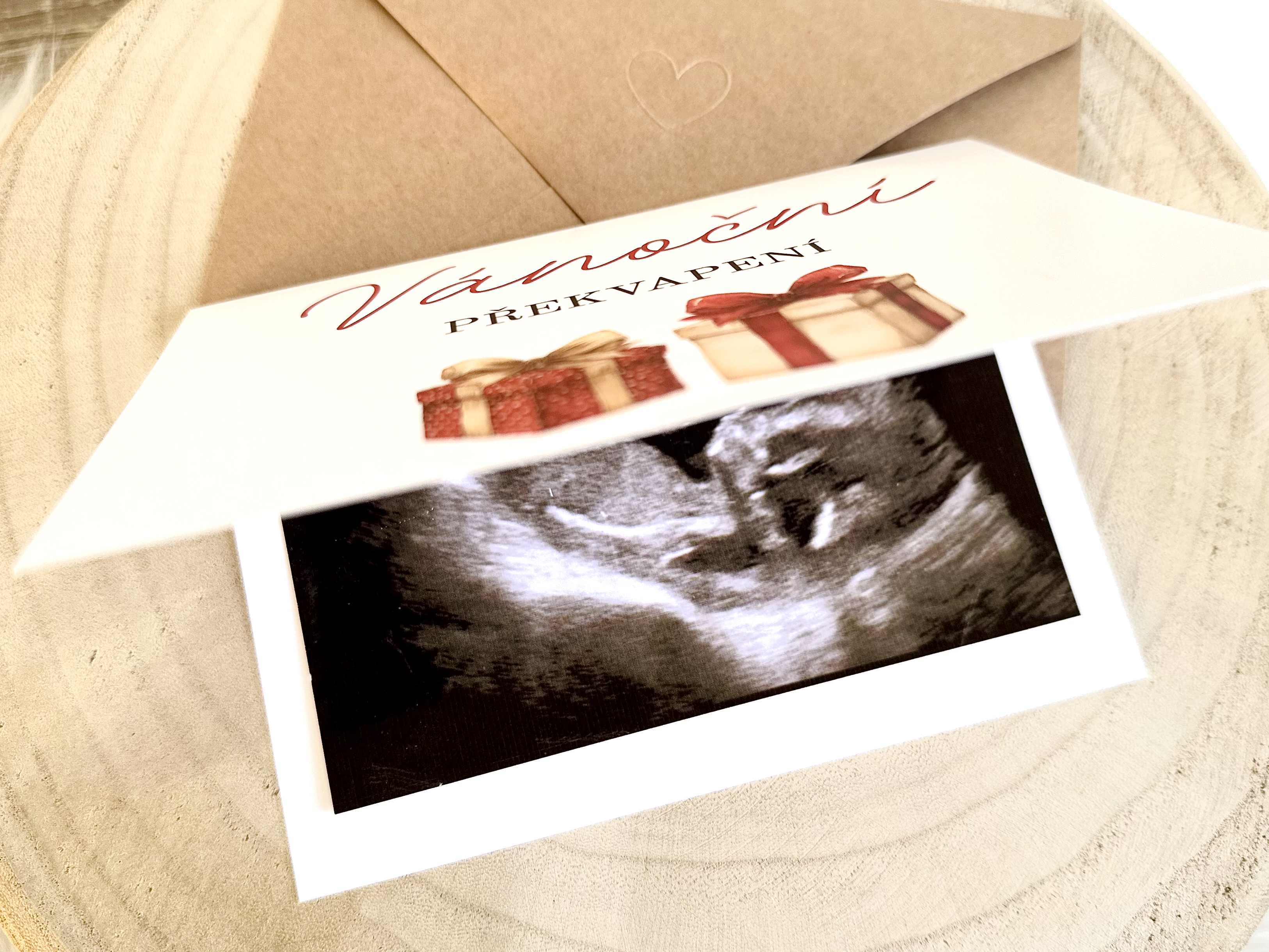 vánoční oznámení těhotenství