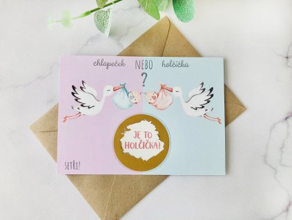 gender reveal čápi