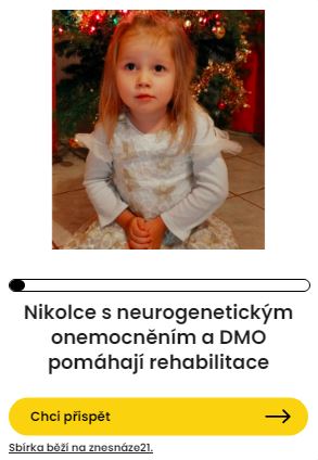 Nikolce s neurogenetickým onemocněním a DMO pomáhají rehabilitace