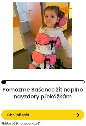 Pomozme Sašence žít naplno navzdory překážkám