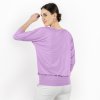 bambusovy top netopyr svetly lila 3 4 rukav volny strih damsky (4) – kopie