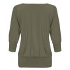 bambusovy top netopyr khaki 3 4 rukav volny strih damsky (1)