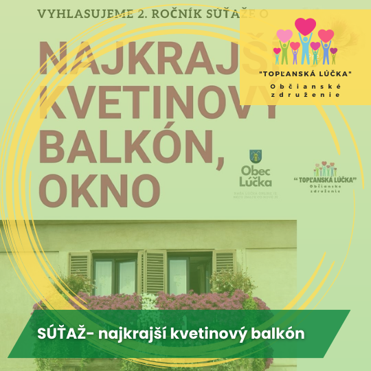 SÚŤAŽ- najkrajší kvetinový balkón