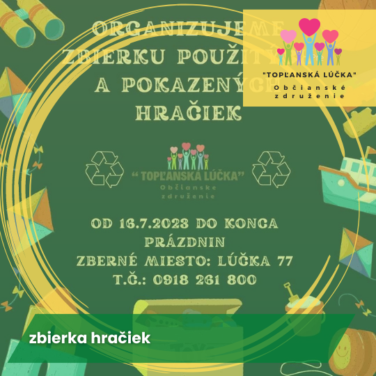 Zbierka používaných a poškodených hračiek