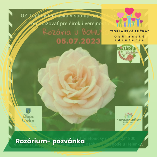 Rozárium- pozvánka
