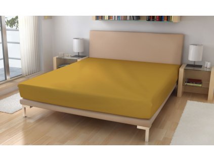 prostěradlo froté č.66 hořčice