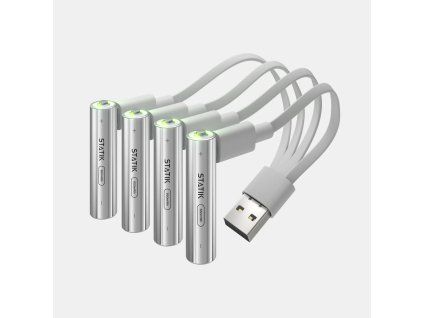 Statik nabíjecí AAA baterie s USB C (4 ks) (8)