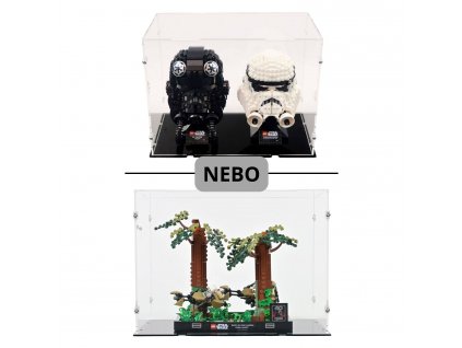 Displej box pro 2 LEGO® Helmy a Honička spídrů na Endor™