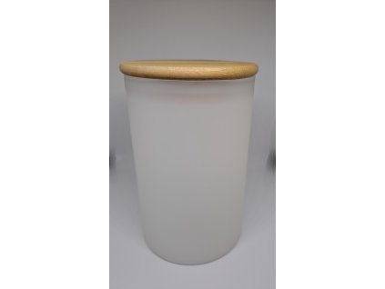 Skleněná dóza s bambusovým víčkem - 600 ml