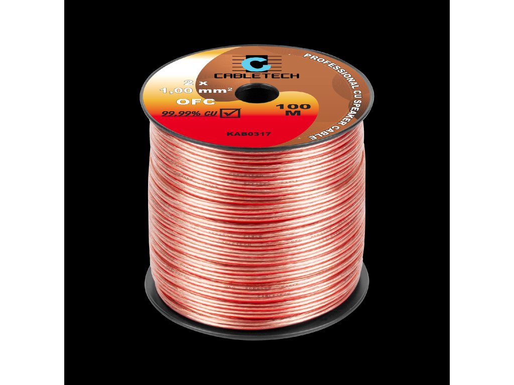 Reproduktorový kabel 2x1,00mm OFC-měď 100