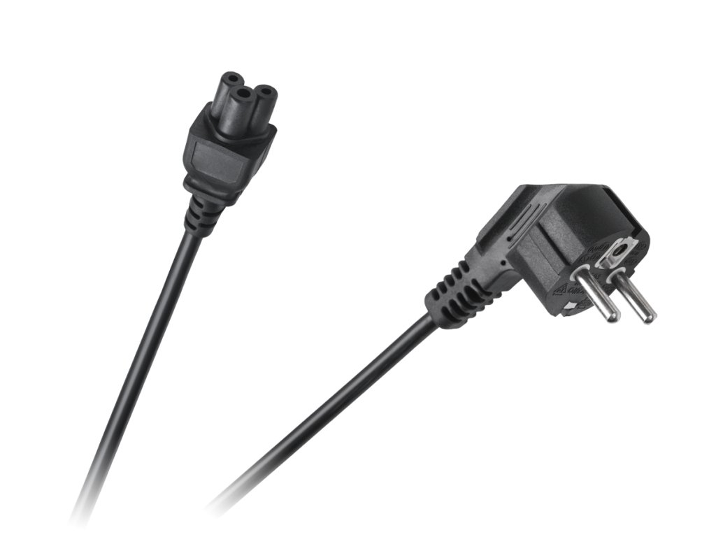 Napájecí kabel k notebooku 1,5m Eco-Line "trojlístek"
