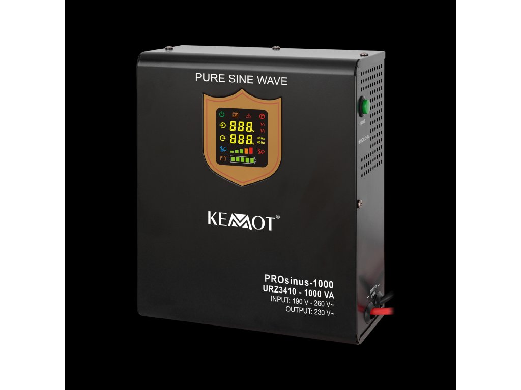 KEMOT Záložní zdroj PROsinus 12V 230V 1000VA 700W černý URZ3410