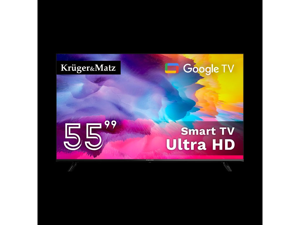 Smart TV Kruger&Matz 55" UHD Google TV DVB-T2/T/C H.265 HEVC