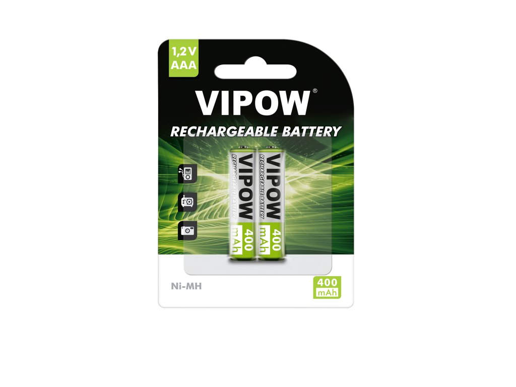 Nabíjecí baterie AAA Ni-MH R03 400 mAh 2ks blister