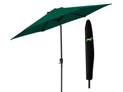 ZÁHRADNÍ SLUNEČNÍK 3 M ZELENÝ S KRYTEM *2569