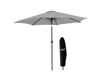 ZÁHRADNÍ SLUNEČNÍK 3 M ŠEDÝ S POTAHEM *5330