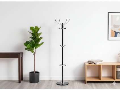 STOJACÍ VĚŠÁK KAZER 178 CM ČERNÝ *5356