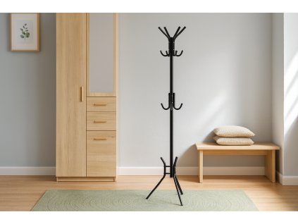 STOJACÍ VĚŠÁK OMER 178 CM ČERNÝ *5363