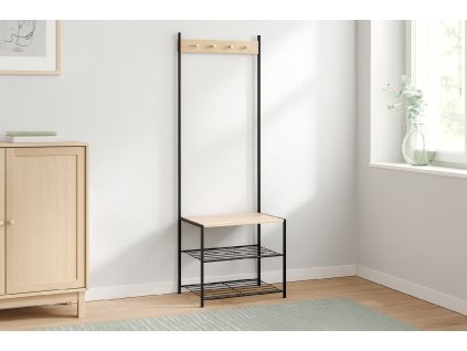 Stojící věšák se 3 policemi 60 x 40 x 175 cm *1173