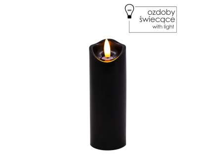 LED SVÍČKA ČERNÁ 5 X 15 CM *9353