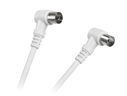 TV-Video kabel bílý úhel / úhel 10m