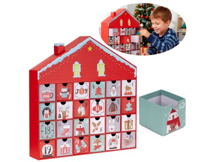 195926 ca1508 kalendarz adwentowy 39 x 7 x 40 cm M0
